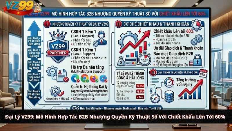 Đại Lý VZ99: Mô Hình Hợp Tác B2B Nhượng Quyền Kỹ Thuật Số Với Chiết Khấu Lên Tới 60%