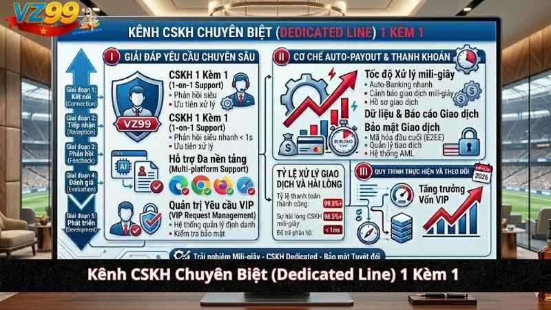 Đặc Quyền VIP VZ99: Định Nghĩa Lại Tiêu Chuẩn Dịch Vụ iGaming Hạng Sang (2026) Kênh CSKH Chuyên Biệt (Dedicated Line) 1 Kèm 1